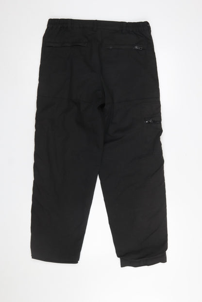 Mens UK Size 30 Regatta Professional Regular Fit Cargo Black Trousers