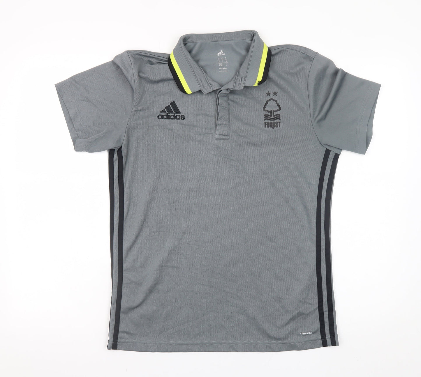 Adidas Men’s Grey Climalite Polo Shirt M Football Training Top