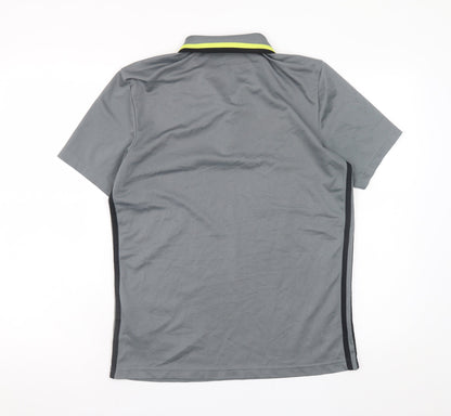 Adidas Men’s Grey Climalite Polo Shirt M Football Training Top