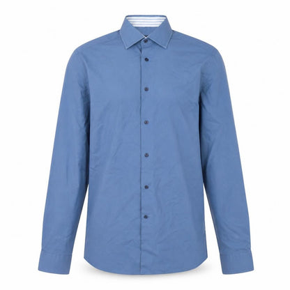 Next Men’s Blue Slim Fit Long Sleeve Button-Up Shirt 15.5in