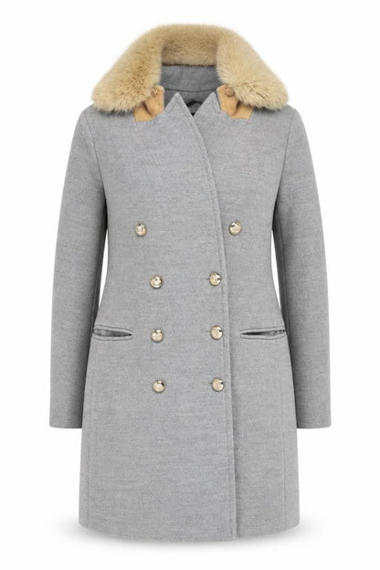 Womens UK Size 8 Topshop Grey Overcoat
