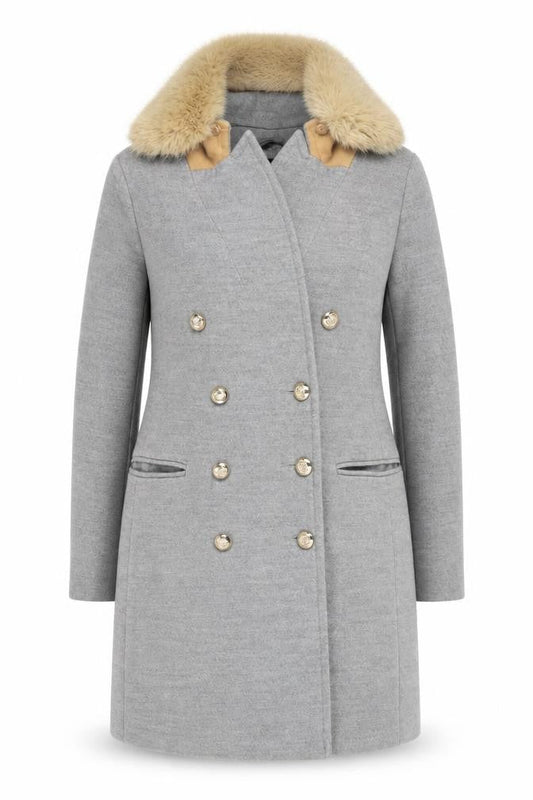 Womens UK Size 8 Topshop Grey Overcoat