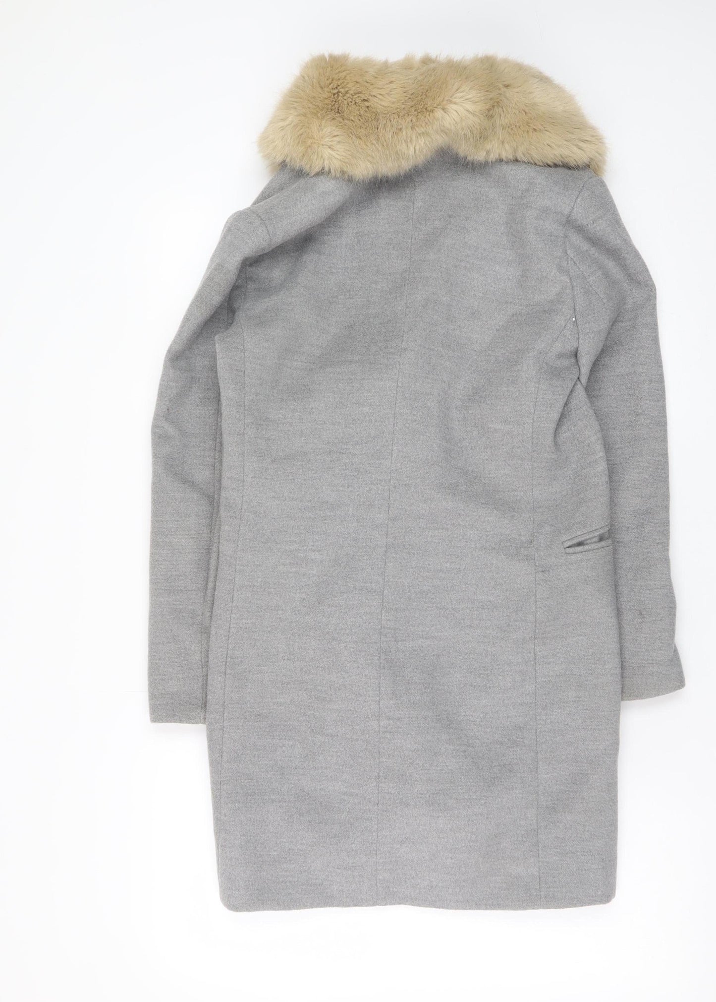 Womens UK Size 8 Topshop Grey Overcoat