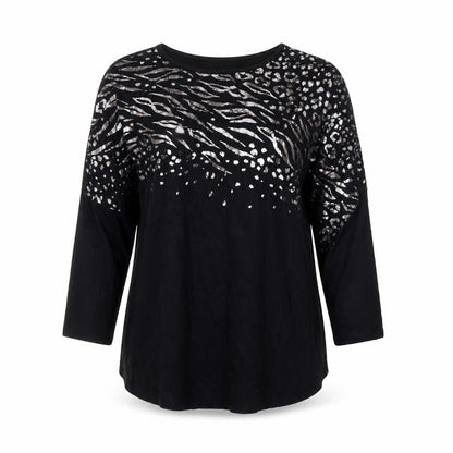 Womens UK Size 14 JD Williams Black Tunic Blouse
