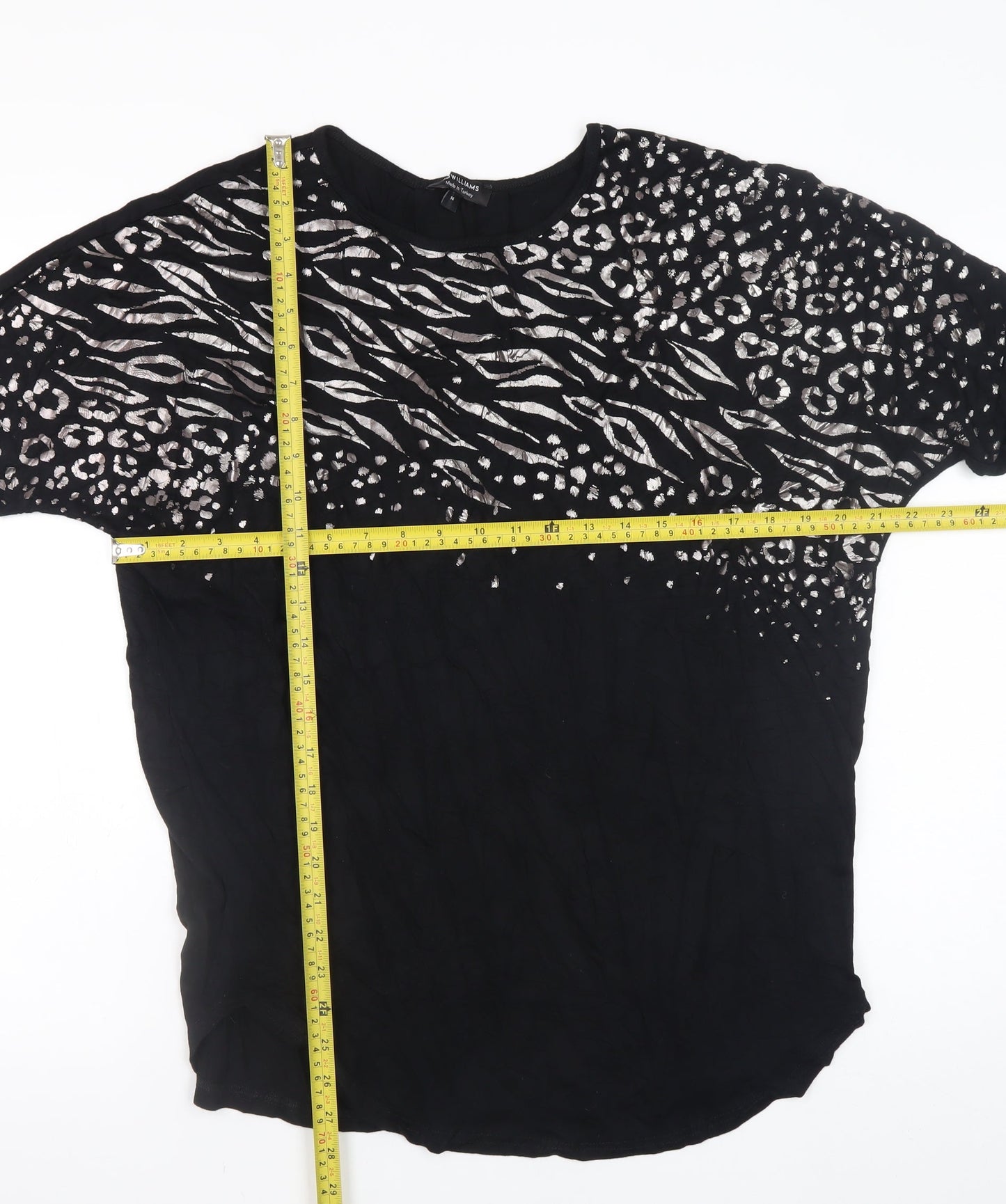 Womens UK Size 14 JD Williams Black Tunic Blouse