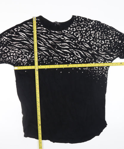 Womens UK Size 14 JD Williams Black Tunic Blouse