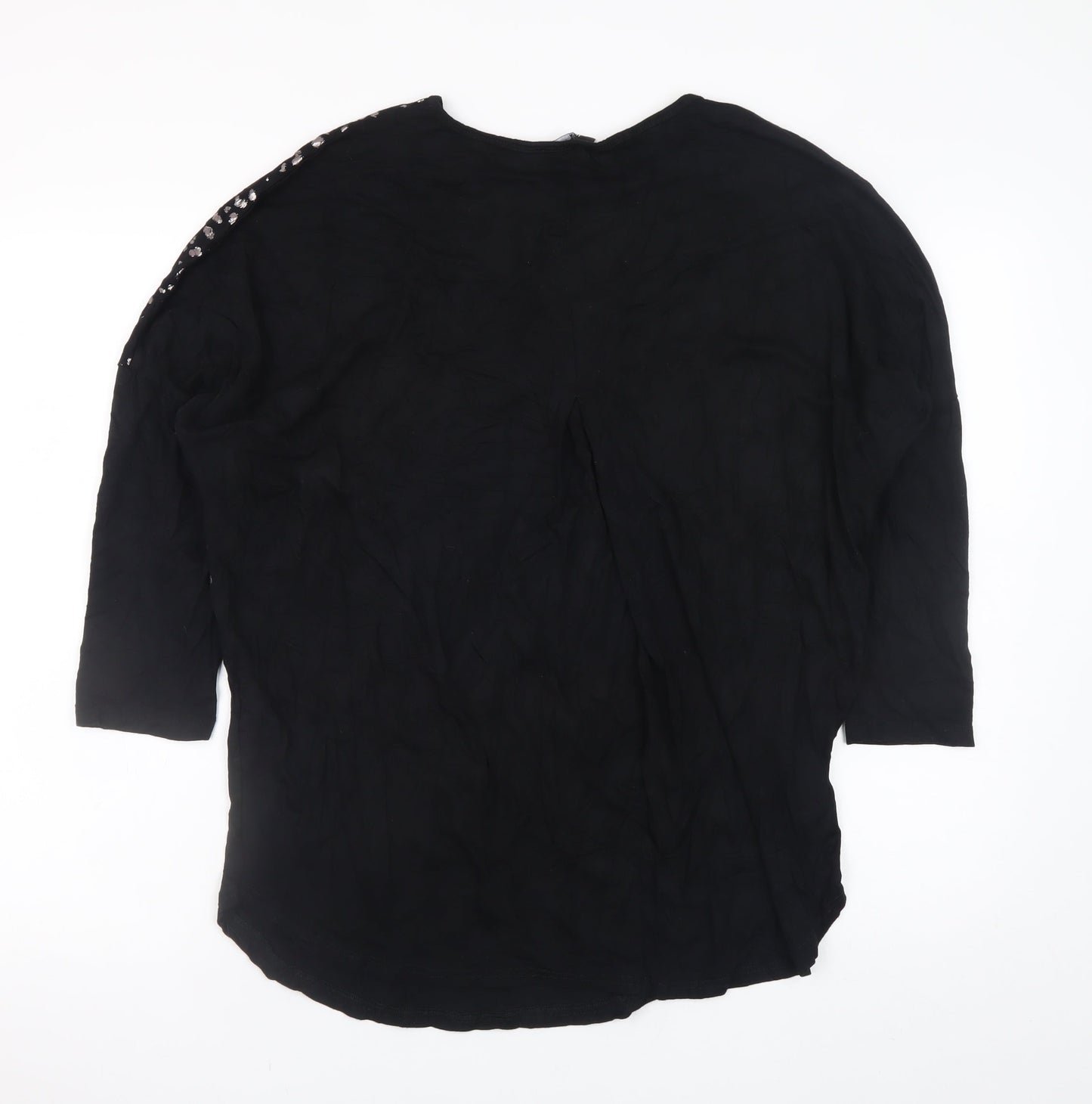 Womens UK Size 14 JD Williams Black Tunic Blouse