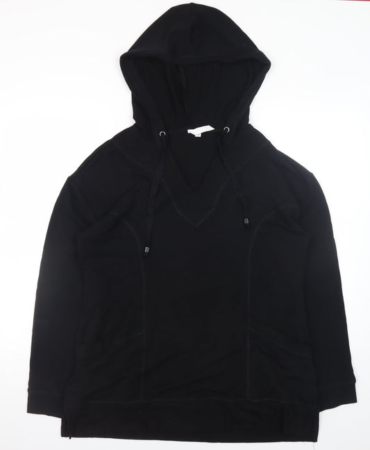 Mens UK Size XL Cable & Gauge Black Pullover Hoodie
