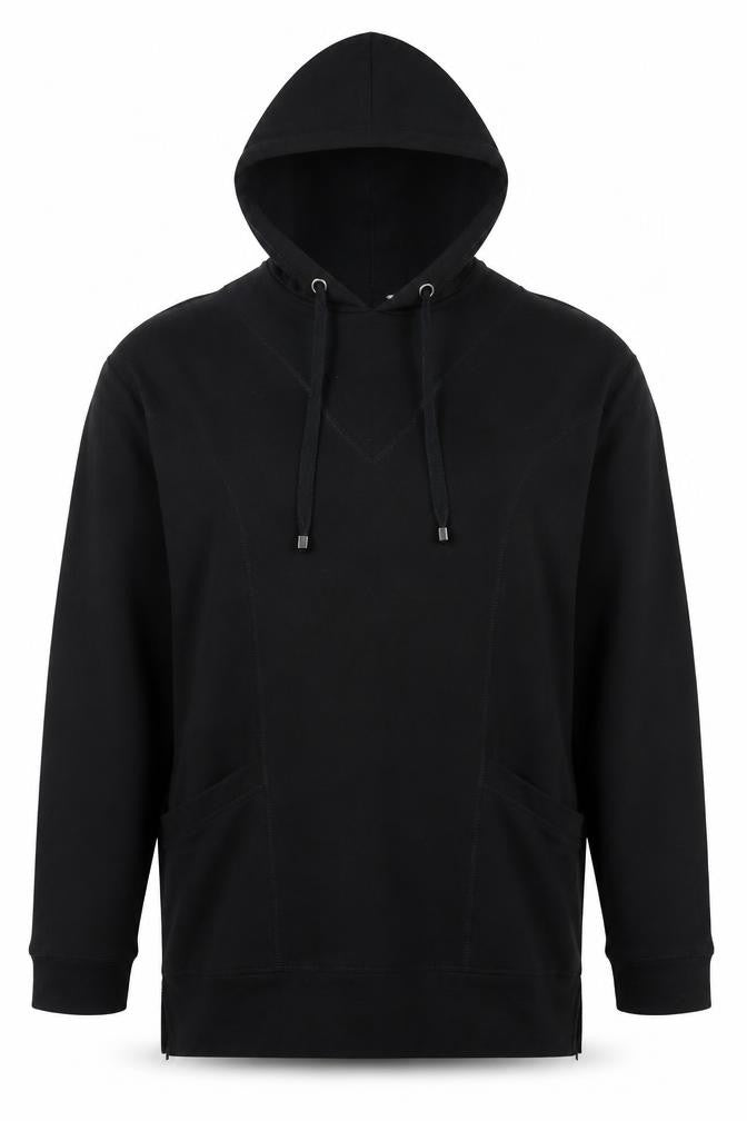 Mens UK Size XL Cable & Gauge Black Pullover Hoodie