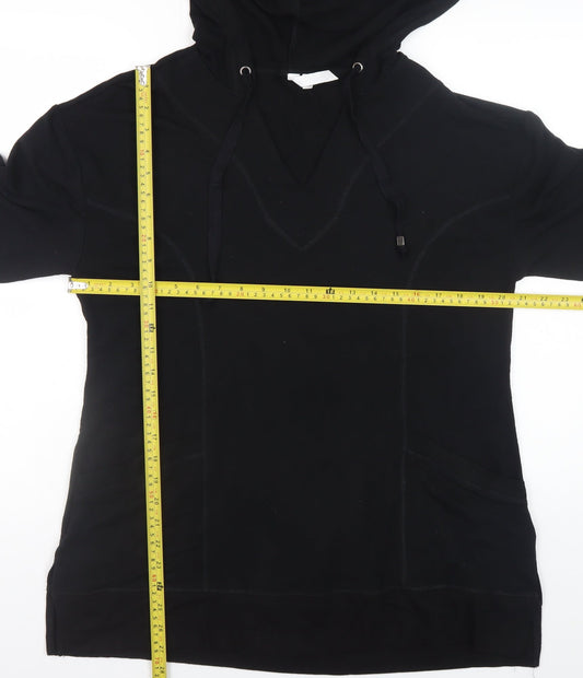Mens UK Size XL Cable & Gauge Black Pullover Hoodie