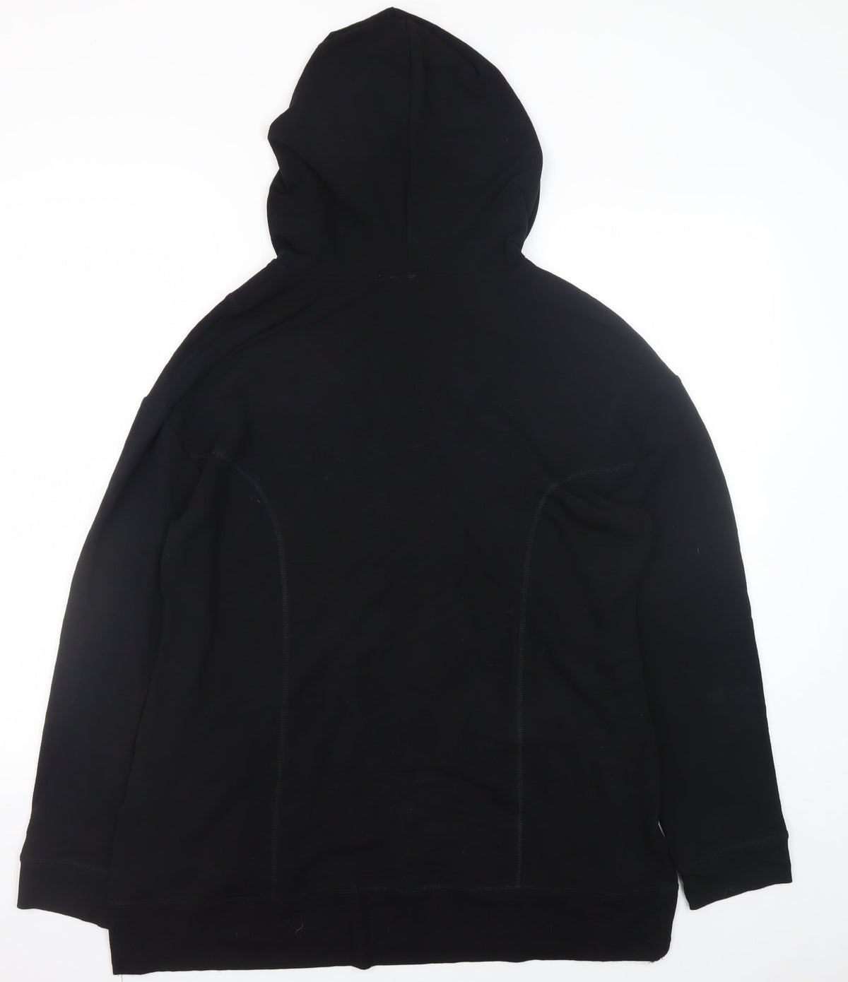 Mens UK Size XL Cable & Gauge Black Pullover Hoodie