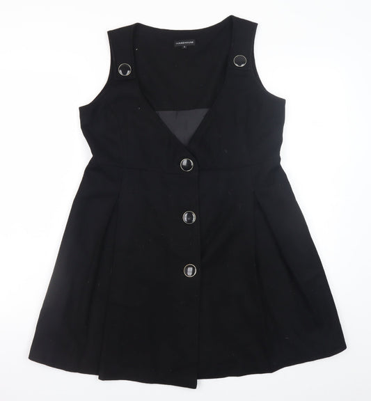Womens UK Size 12 Warehouse Pinafore/Dungaree Dress