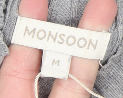 Womens UK Size M Monsoon Grey Pullover Jumper