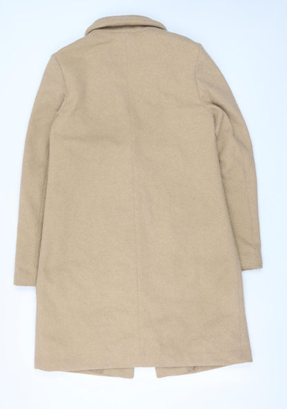 Womens UK Size 10 New Look Beige Overcoat