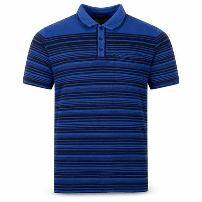 Penguin by Munsingwear Men’s Blue Striped Cotton Polo Shirt Size L