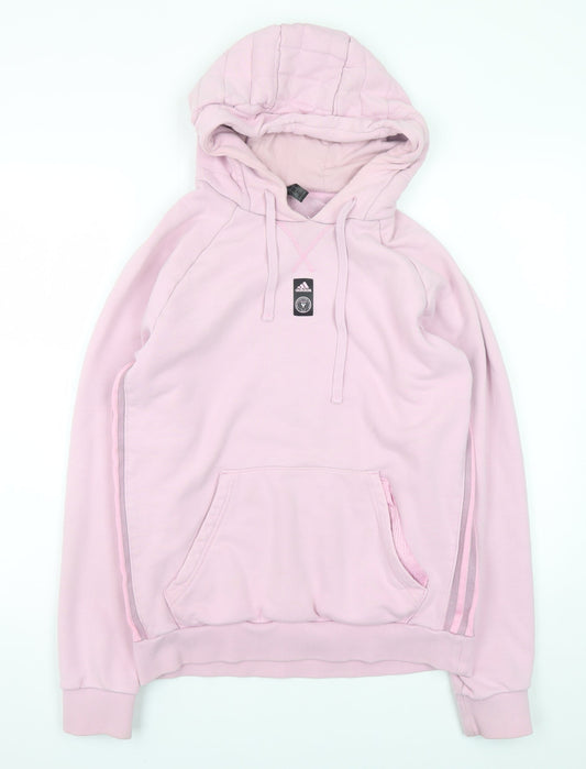 Womens UK Size M adidas Pink Pullover Hoodie
