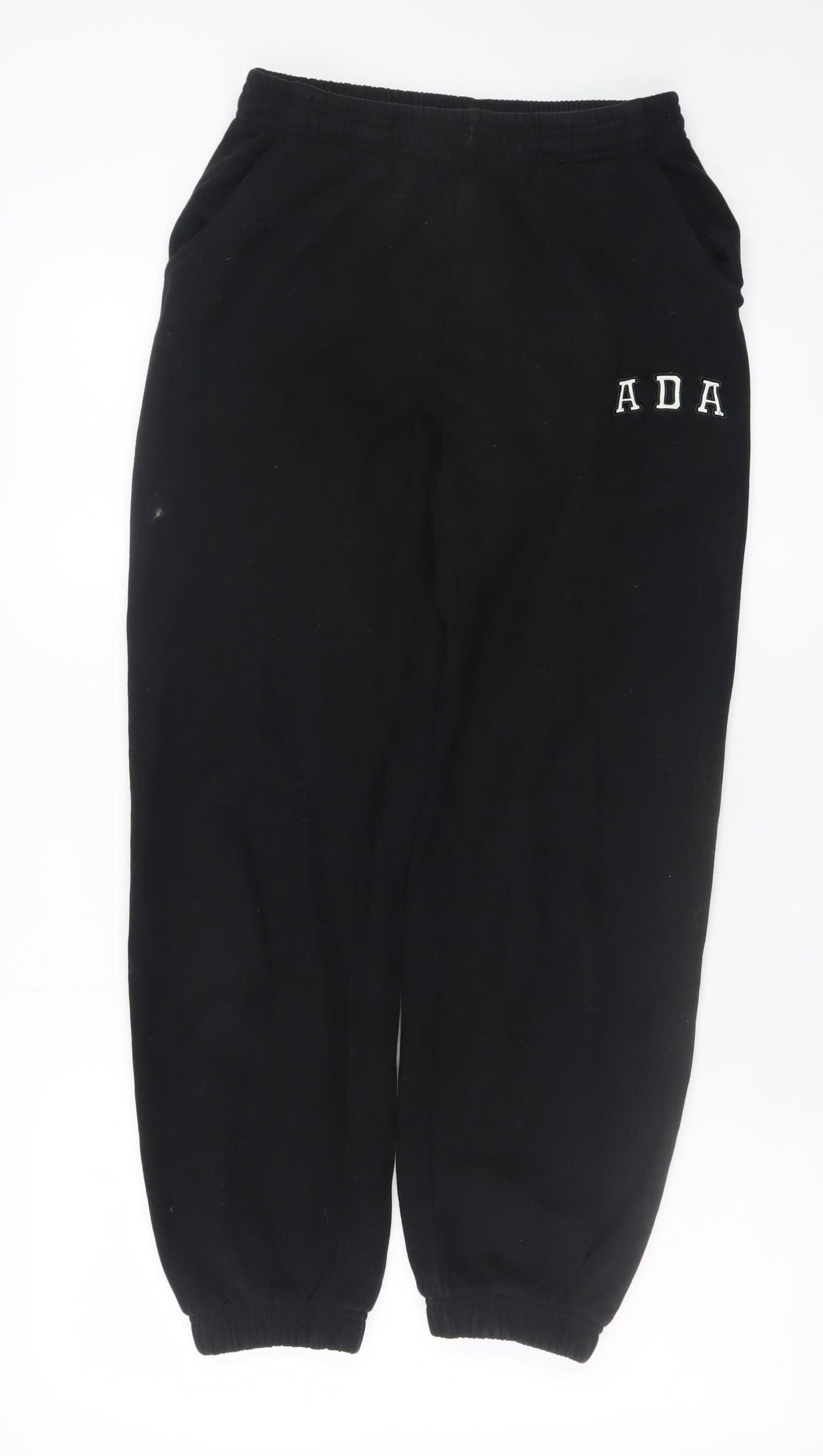 Adanola Men's Black XS Sweatpants Jogger Trousers Fleece Cuffed