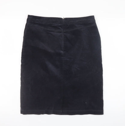 White Stuff Women’s Black Corduroy Pencil Skirt Size 10