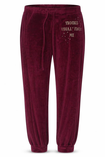 Harry Potter Women's Red Velour Pyjama Pants L 14-16 Drawstring