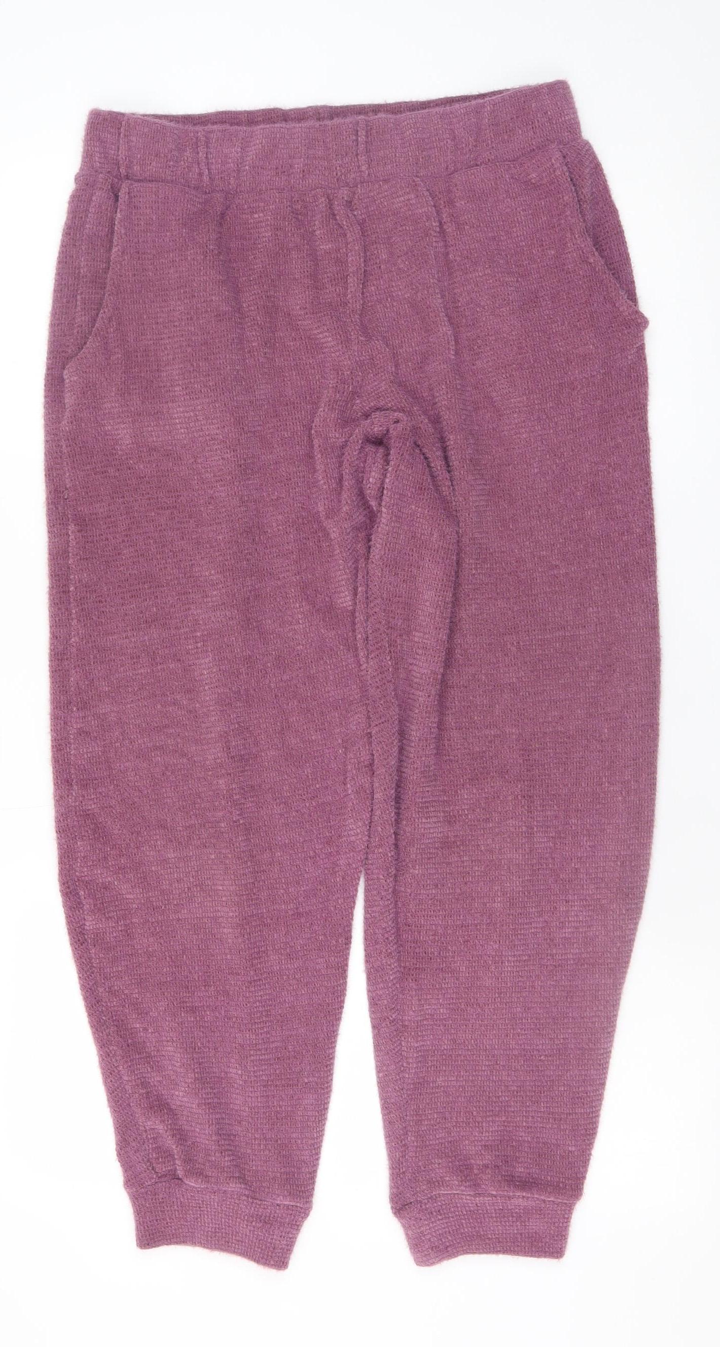 Womens UK Size M Marks and Spencer Regular Fit Jogger Purple Trousers