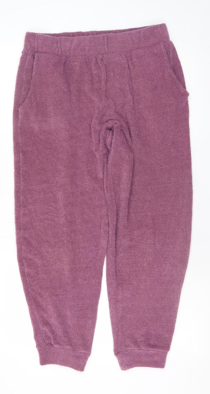 Womens UK Size M Marks and Spencer Regular Fit Jogger Purple Trousers