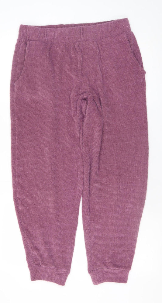 Womens UK Size M Marks and Spencer Regular Fit Jogger Purple Trousers