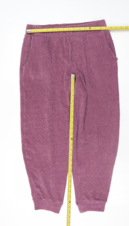 Womens UK Size M Marks and Spencer Regular Fit Jogger Purple Trousers