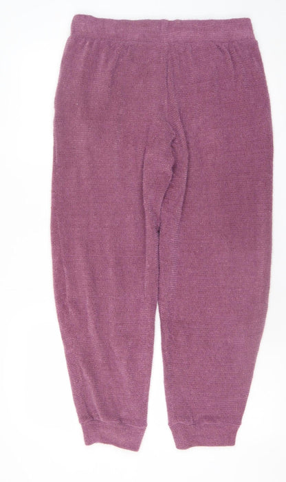 Womens UK Size M Marks and Spencer Regular Fit Jogger Purple Trousers