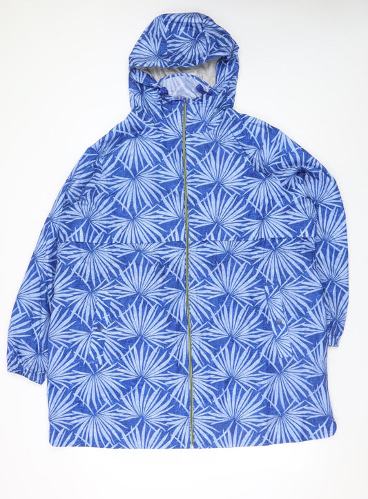 Womens UK Size XL Marks and Spencer Blue Rain Coat