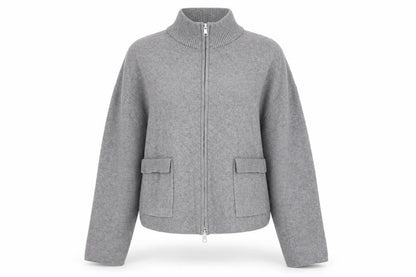 Womens UK Size M Marks and Spencer Grey Full Zip Jumper