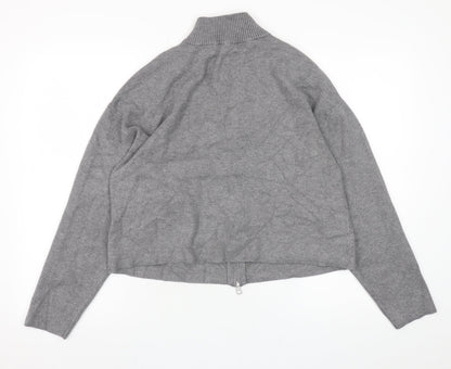 Womens UK Size M Marks and Spencer Grey Full Zip Jumper