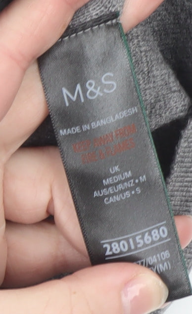 Womens UK Size M Marks and Spencer Grey Full Zip Jumper
