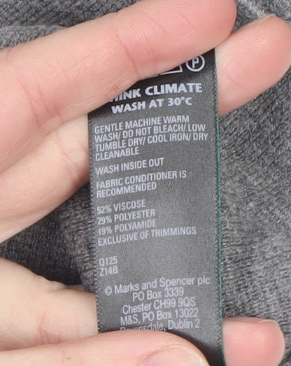 Womens UK Size M Marks and Spencer Grey Full Zip Jumper