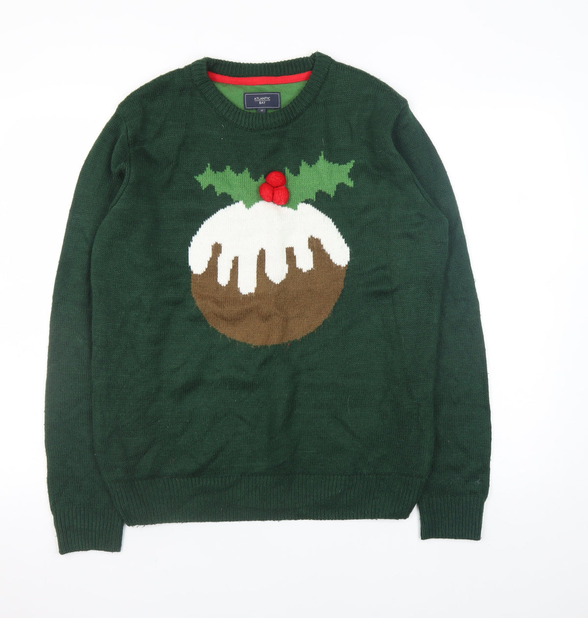 Mens UK Size M Atlantic Bay Green Pullover Jumper