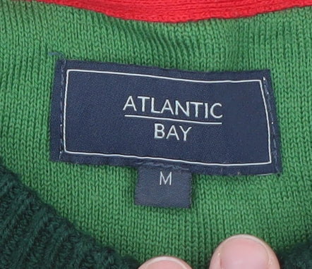Mens UK Size M Atlantic Bay Green Pullover Jumper