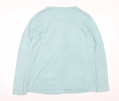 Womens UK Size 14/16 Damart Blue Cardigan Jumper