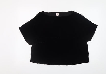 Womens UK Size L Gap Black Basic Blouse