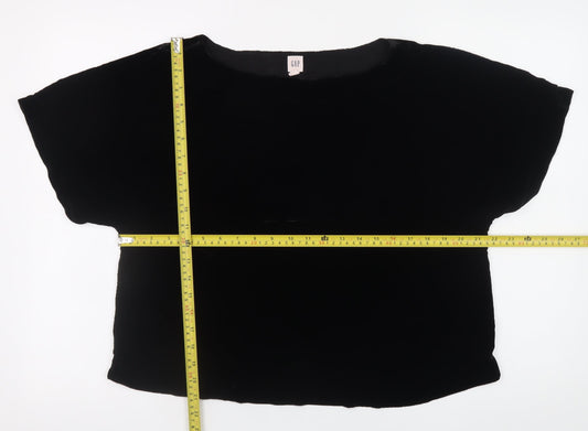 Womens UK Size L Gap Black Basic Blouse