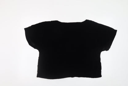 Womens UK Size L Gap Black Basic Blouse