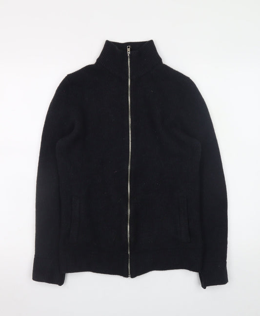 Mens UK Size S Marks and Spencer Black Full Zip Jumper