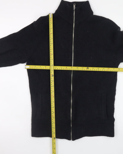 Mens UK Size S Marks and Spencer Black Full Zip Jumper