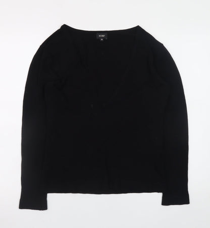 Hobbs Women's Black V-Neck Long Sleeve Jersey Top M