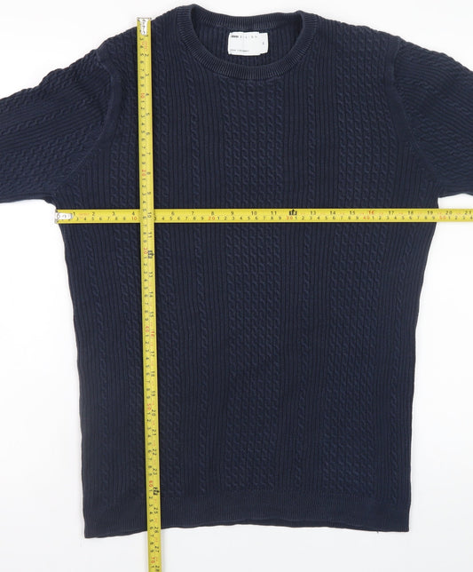 Mens UK Size M ASOS DESIGN Blue Pullover Jumper
