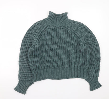 Womens UK Size 12 H&M Green Pullover Jumper