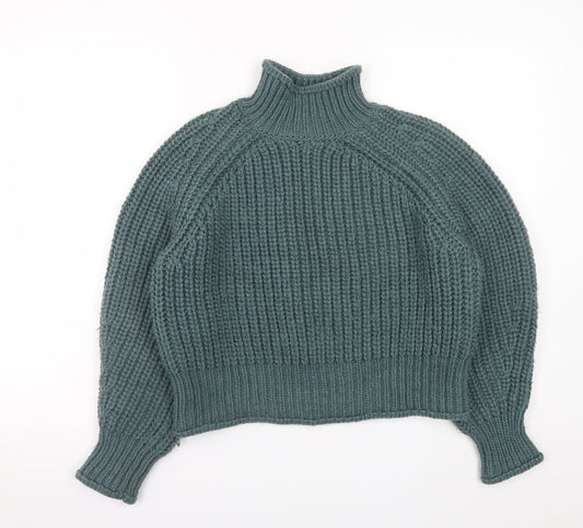 Womens UK Size 12 H&M Green Pullover Jumper