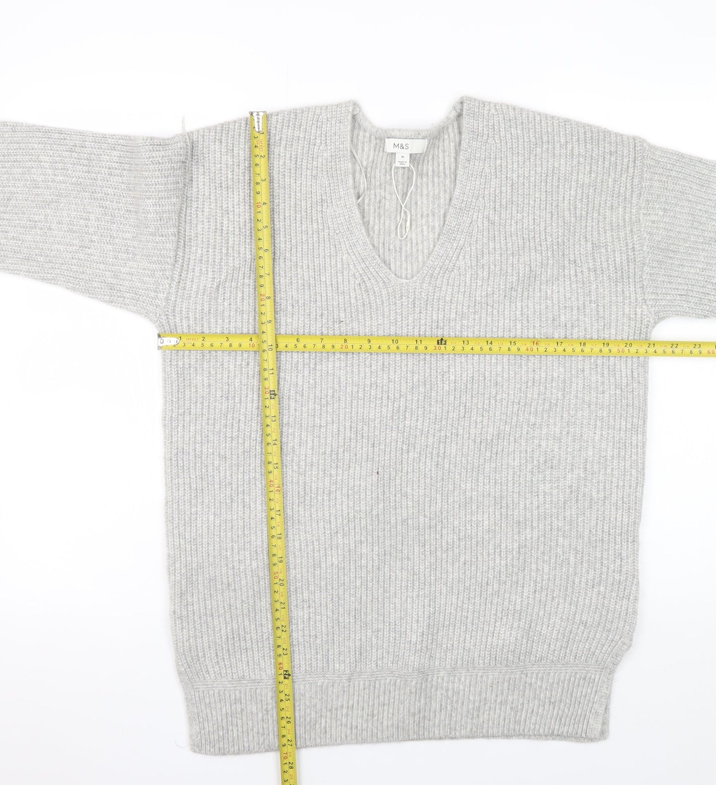 Womens UK Size M Marks and Spencer Grey Pullover Jumper