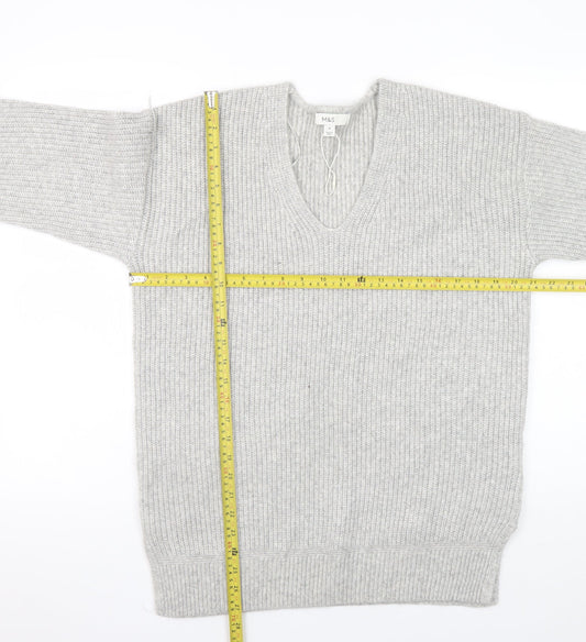 Womens UK Size M Marks and Spencer Grey Pullover Jumper