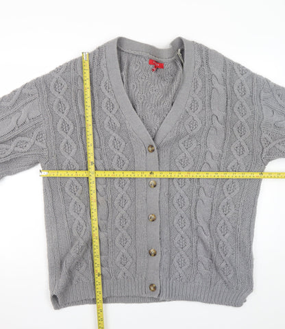 Womens UK Size 16 GUESS Grey Cardigan Jumper