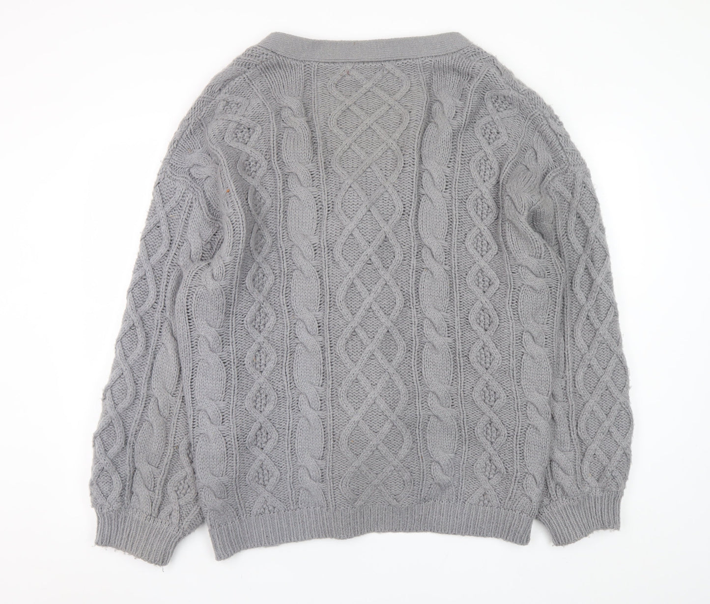 Womens UK Size 16 GUESS Grey Cardigan Jumper