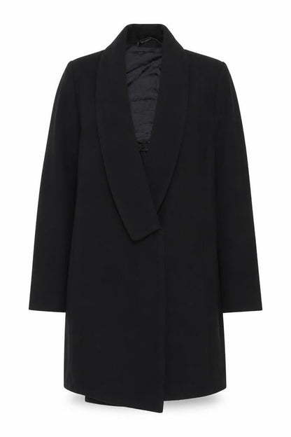 Womens UK Size 12 Zara Black Overcoat